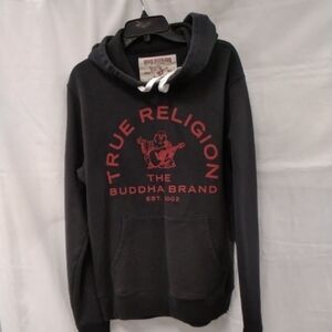 True Religion Charcoal and Red Men's Hoodie